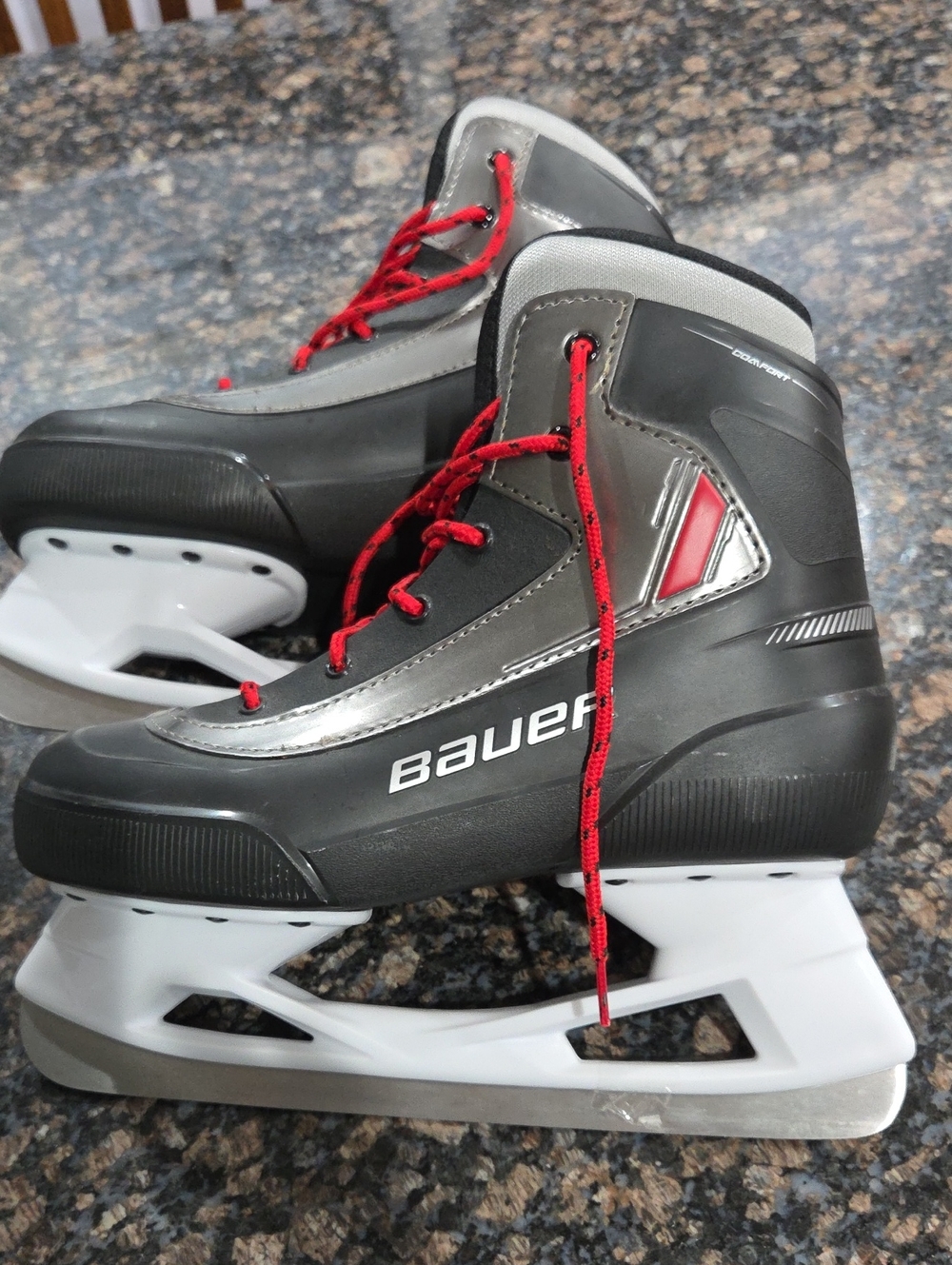 Bauer Black and Red Expedition Hockey Skates